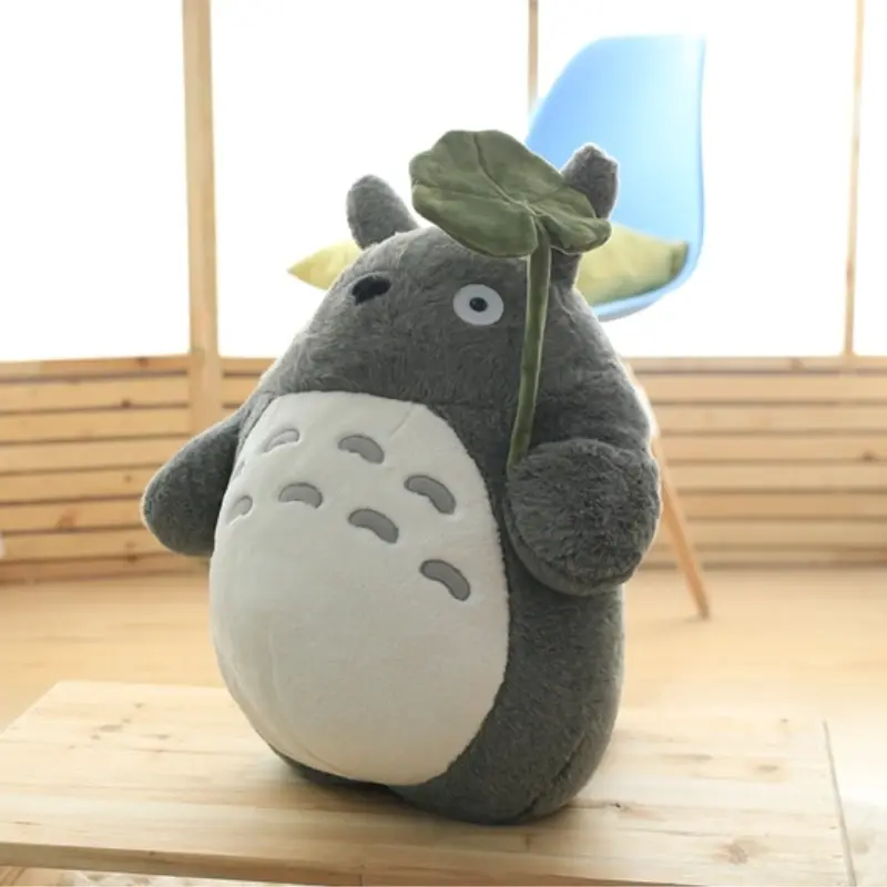 70cm Big Size Lotus Leaf Totoro Plush Toy Totoro Stuffed Animal Doll Totoro Plushies Sofa Bed Room Decor Kid Gifts Girl