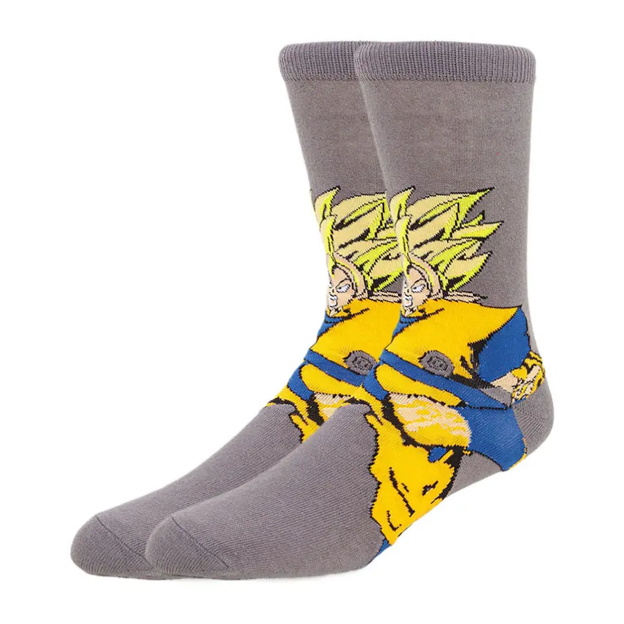 5Pairs BANDAI dragon ball Unisex Cartoon Anime Socks Hip Hop Street Style Novelty Funny Casual Crew Socks for Men Women