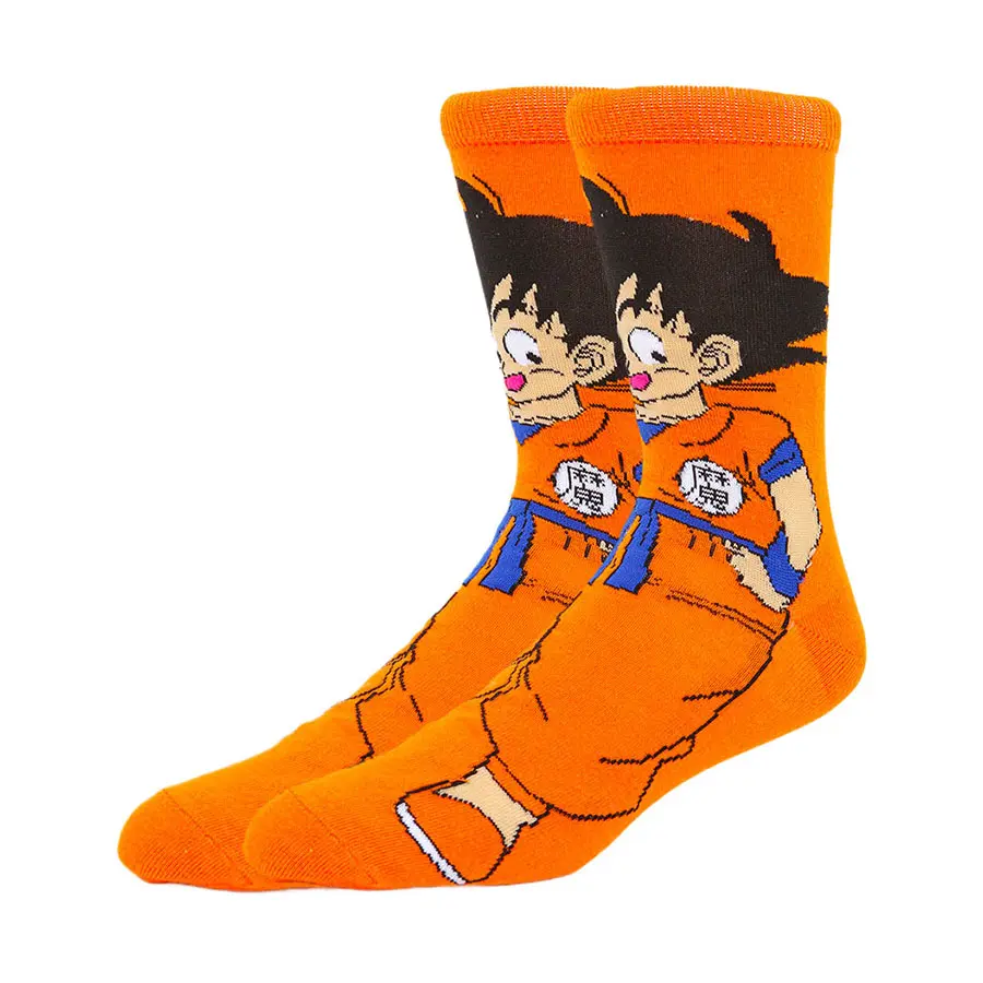 5Pairs BANDAI dragon ball Unisex Cartoon Anime Socks Hip Hop Street Style Novelty Funny Casual Crew Socks for Men Women