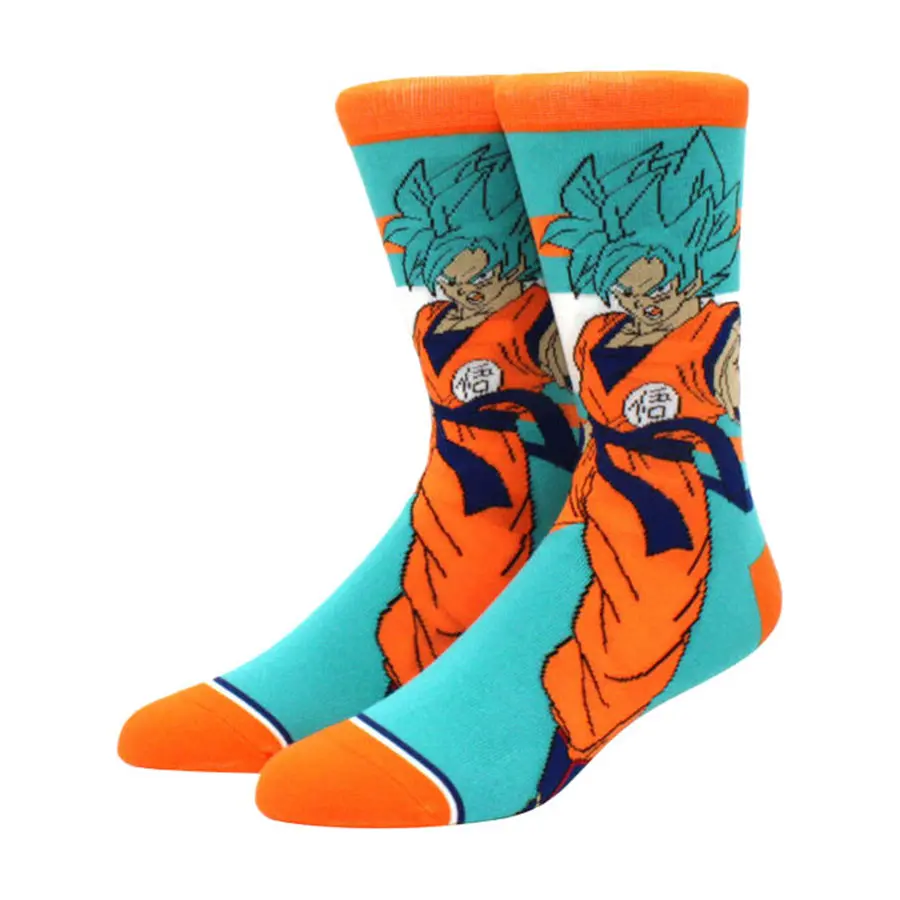 5Pairs BANDAI dragon ball Unisex Cartoon Anime Socks Hip Hop Street Style Novelty Funny Casual Crew Socks for Men Women
