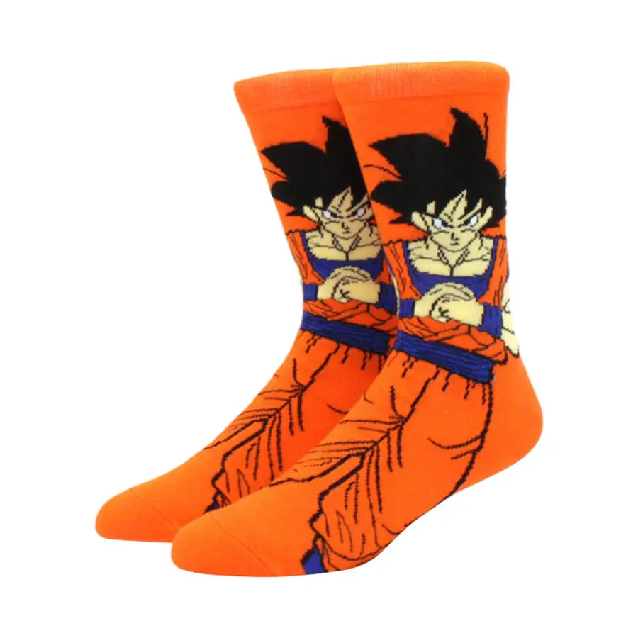 5Pairs BANDAI dragon ball Unisex Cartoon Anime Socks Hip Hop Street Style Novelty Funny Casual Crew Socks for Men Women