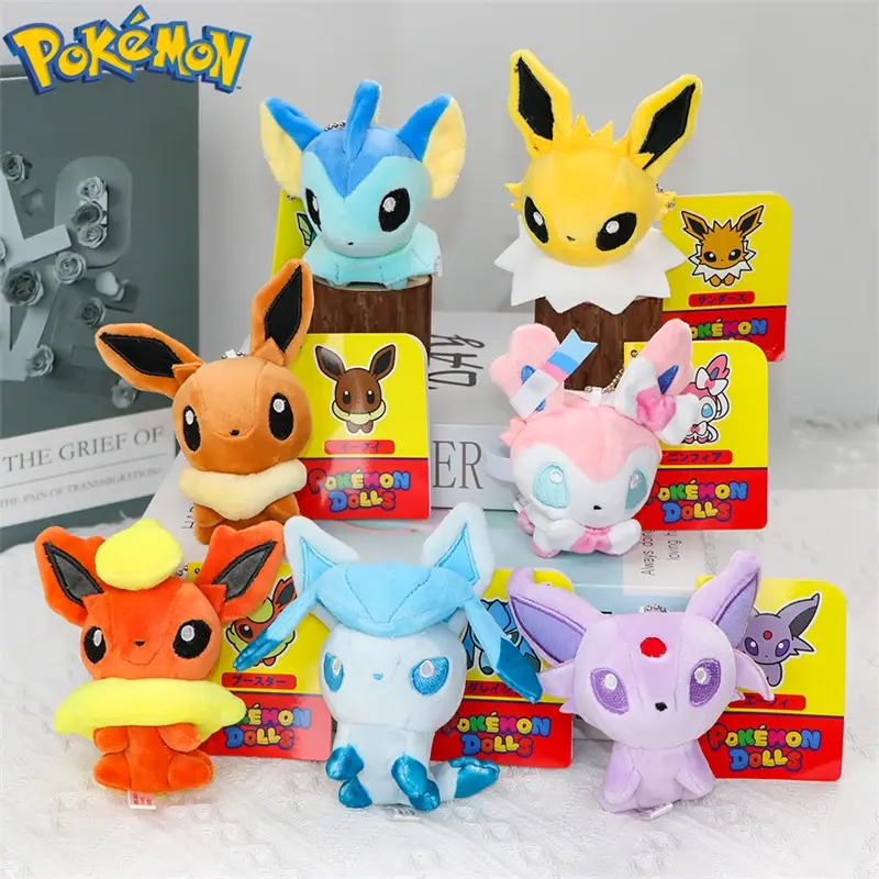 Eevee Umbreon Sylveon Espeon Vaporeon Plush Toys Keychain Sylveon Espeon Duskull Haunter Flareon Stuffed Peluche Doll Gifts Kids