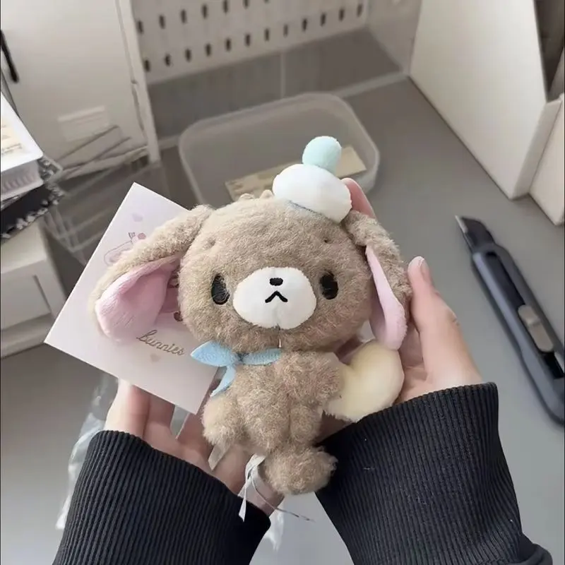 New Sugarbunnies Mascot Plush Keychain Shirousa Kurousa With Heart Cute Keychains Chain Keyring Keyholder Toy Doll Girls Gift