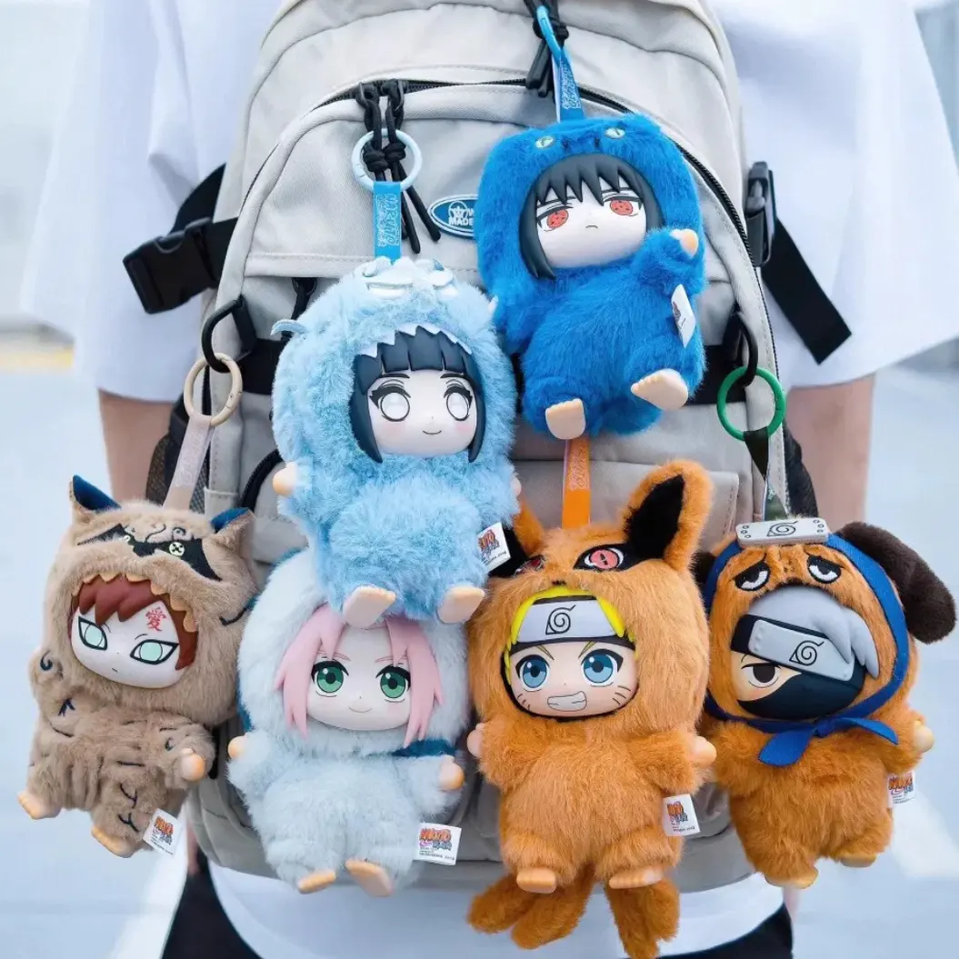 Original Miniso Uzumaki Naruto Mystery Surprise Box Shippuden Cute Beast Party Series Plush Doll Anime Gaara Sasuke Toys Gift