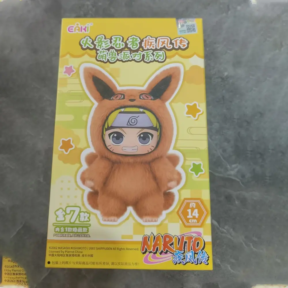 Original Miniso Uzumaki Naruto Mystery Surprise Box Shippuden Cute Beast Party Series Plush Doll Anime Gaara Sasuke Toys Gift