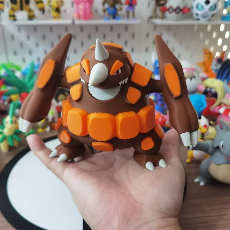 Anime Pokemon Rhyhorn Rhydon Rhyperior Figures 1:20 Proportion World Diy 3D Printing Cartoon Character Desktop Model Toy Gift