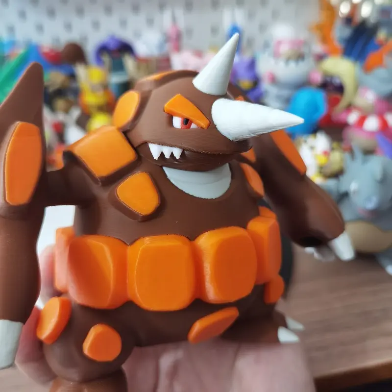 Anime Pokemon Rhyhorn Rhydon Rhyperior Figures 1:20 Proportion World Diy 3D Printing Cartoon Character Desktop Model Toy Gift