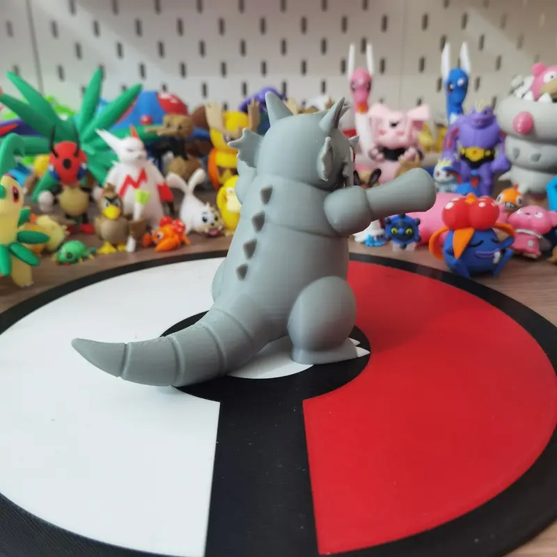 Anime Pokemon Rhyhorn Rhydon Rhyperior Figures 1:20 Proportion World Diy 3D Printing Cartoon Character Desktop Model Toy Gift