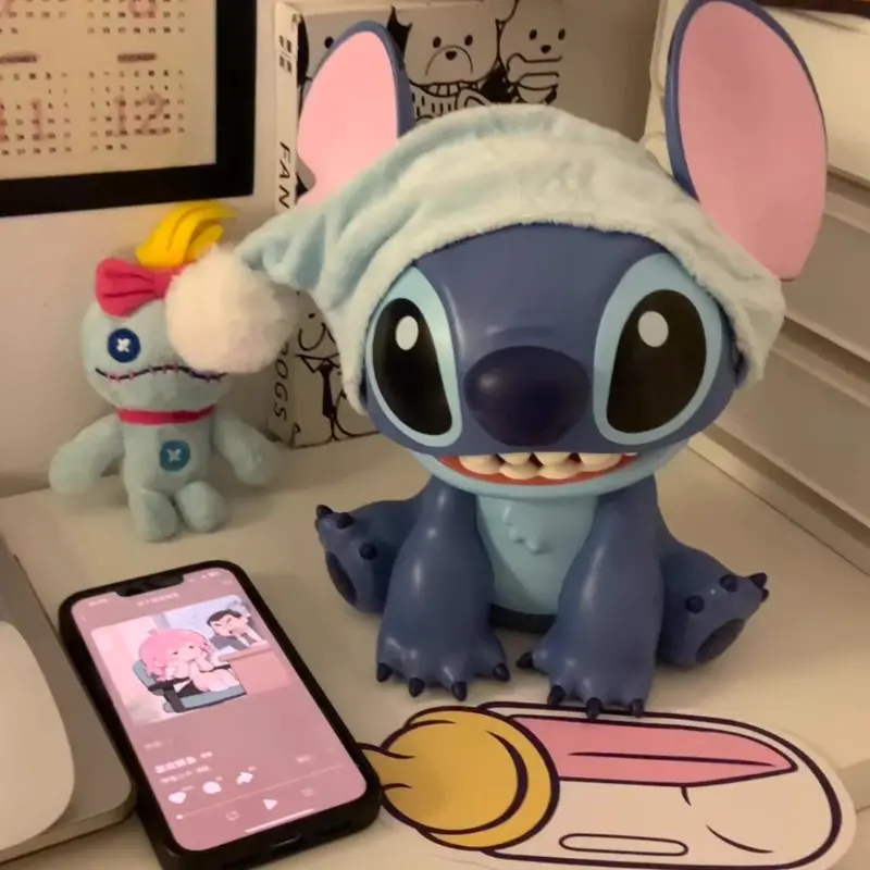 Disney Lilo&Stitch Bluetooth Speaker Cartoon Anime Pajama Accessories Stitch Doll Model Speaker Toy Couple Kawaii Holiday Gift