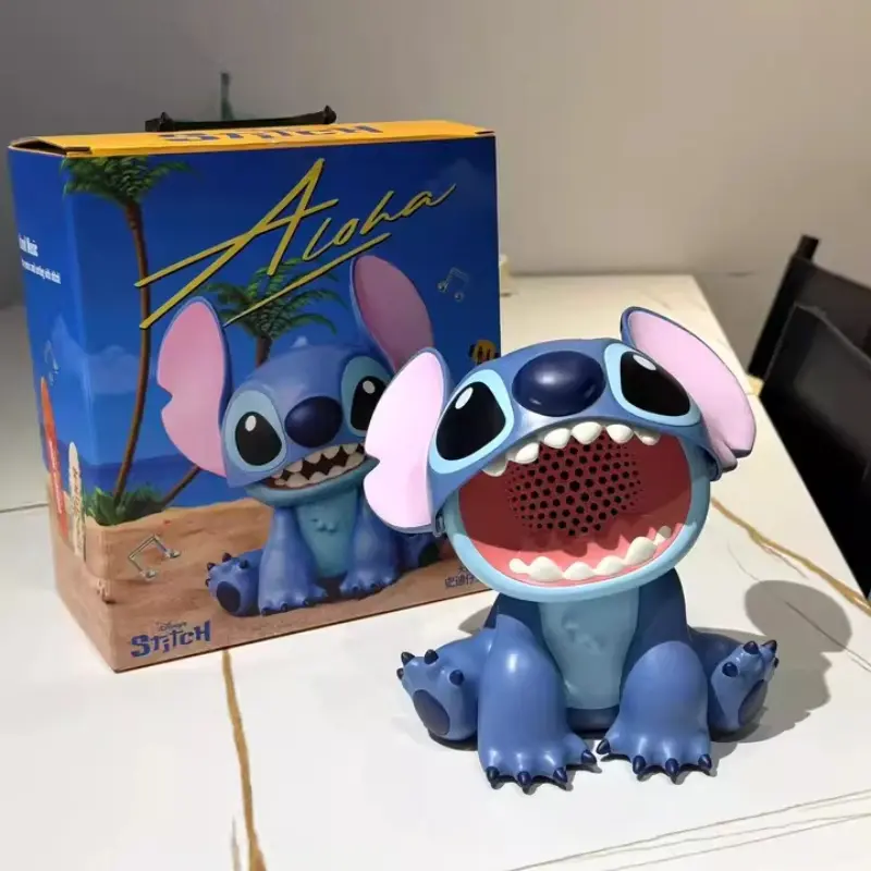Disney Lilo&Stitch Bluetooth Speaker Cartoon Anime Pajama Accessories Stitch Doll Model Speaker Toy Couple Kawaii Holiday Gift