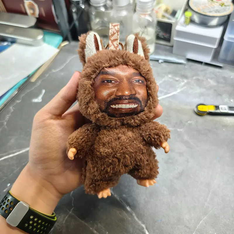 Kanye Layeye Concert Souvenir Doll Keychain Bag Charm Support Pendant Toy Key Holder Faion Accory Summer 2025