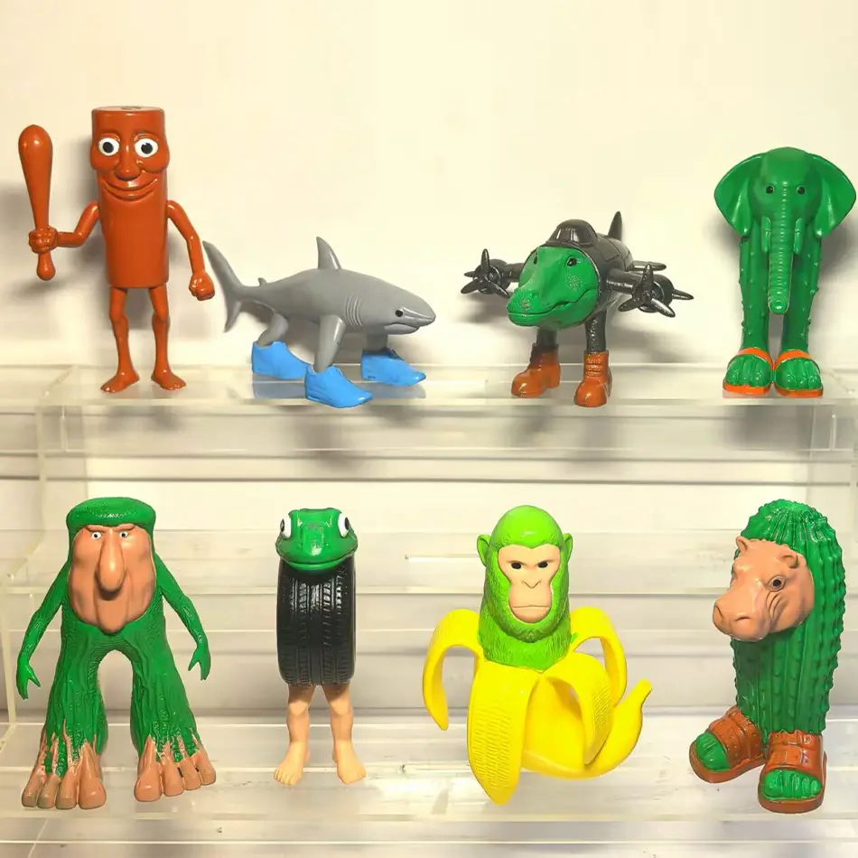 Italian Brainrot Tung Sahur Figure Toy Tralalero Tralala Figures Bombardino Crocodilo Shimpanzini Bananini Model Decor Doll Gift