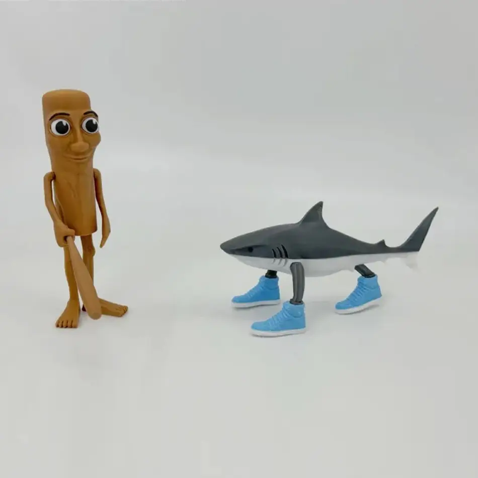 Italian Brainrot Tung Sahur Figure Toy Tralalero Tralala Figures Bombardino Crocodilo Shimpanzini Bananini Model Decor Doll Gift