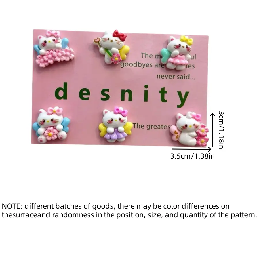 5/10/25pcs random style  Hello kittyes Refrigerator Magnets, Kawaii Cartoon Food Fridge Magnets, Cute Decorative Magnets