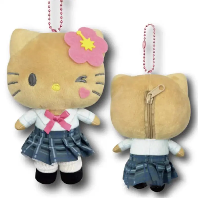 Sanrio Anime Peripherals Japanese High School Uniform Hellokitty Kuromi Jk Series Backpack Pendant Doll Cute Keychain Girl Gifts