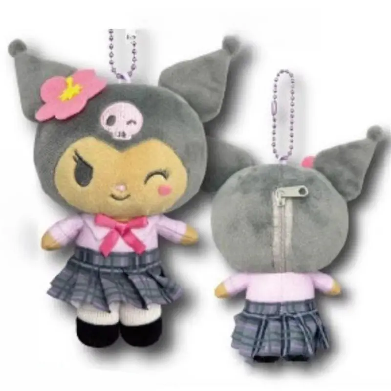 Sanrio Anime Peripherals Japanese High School Uniform Hellokitty Kuromi Jk Series Backpack Pendant Doll Cute Keychain Girl Gifts