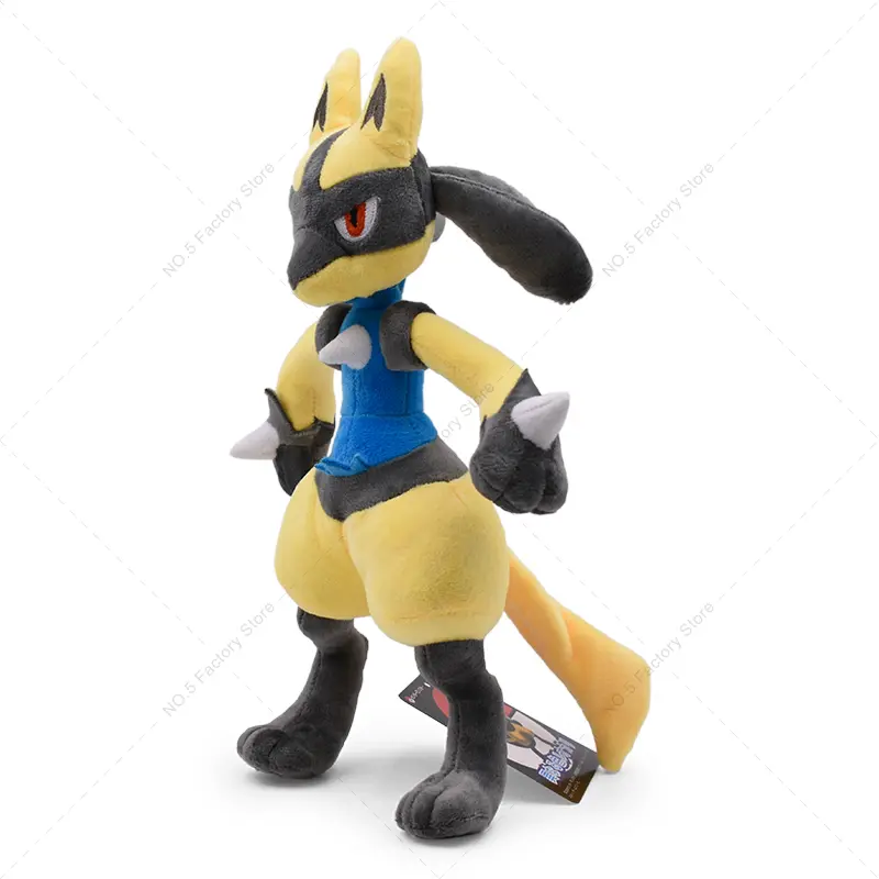 16-31cm Pokemon Standing Lucario Shiny Plush Doll Cute Mega Riolu Animal Stuffed Quality Peluche Toy Children Halloween Gifts