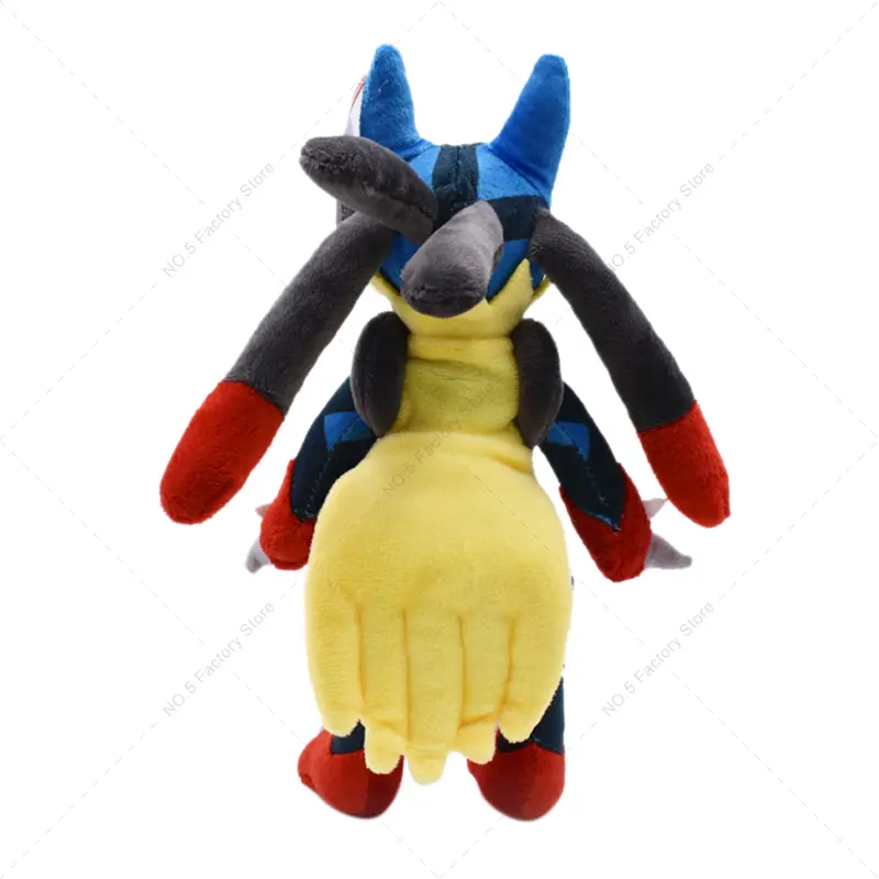 16-31cm Pokemon Standing Lucario Shiny Plush Doll Cute Mega Riolu Animal Stuffed Quality Peluche Toy Children Halloween Gifts