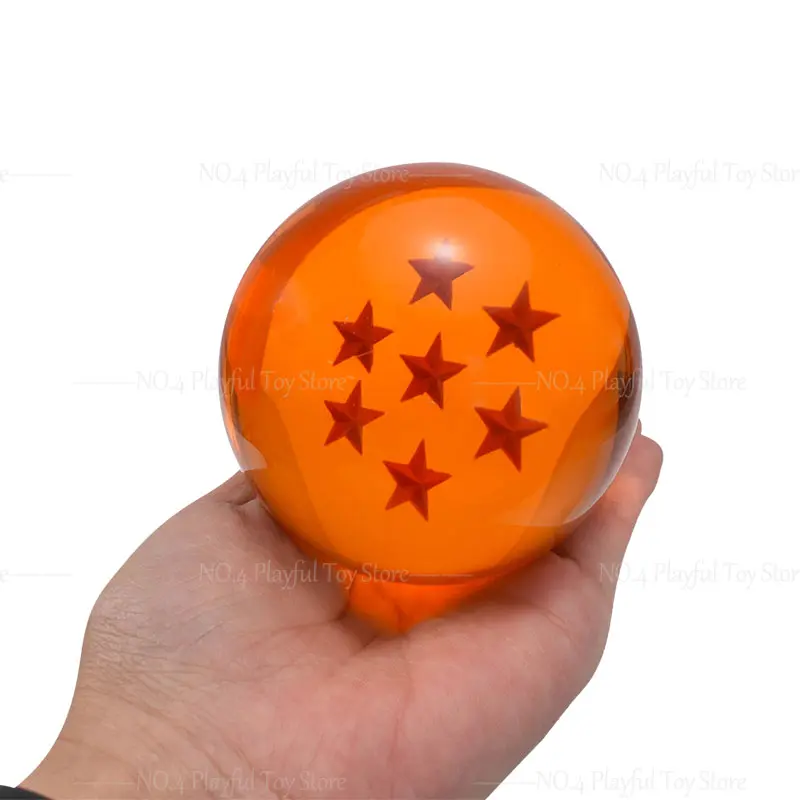 7.6cm Anime Figure Dragon Ball 1 2 3 4 5 6 7 Star Orange Resin Crystal Globe Big Size Desktop Ornaments Toys Collection Gift