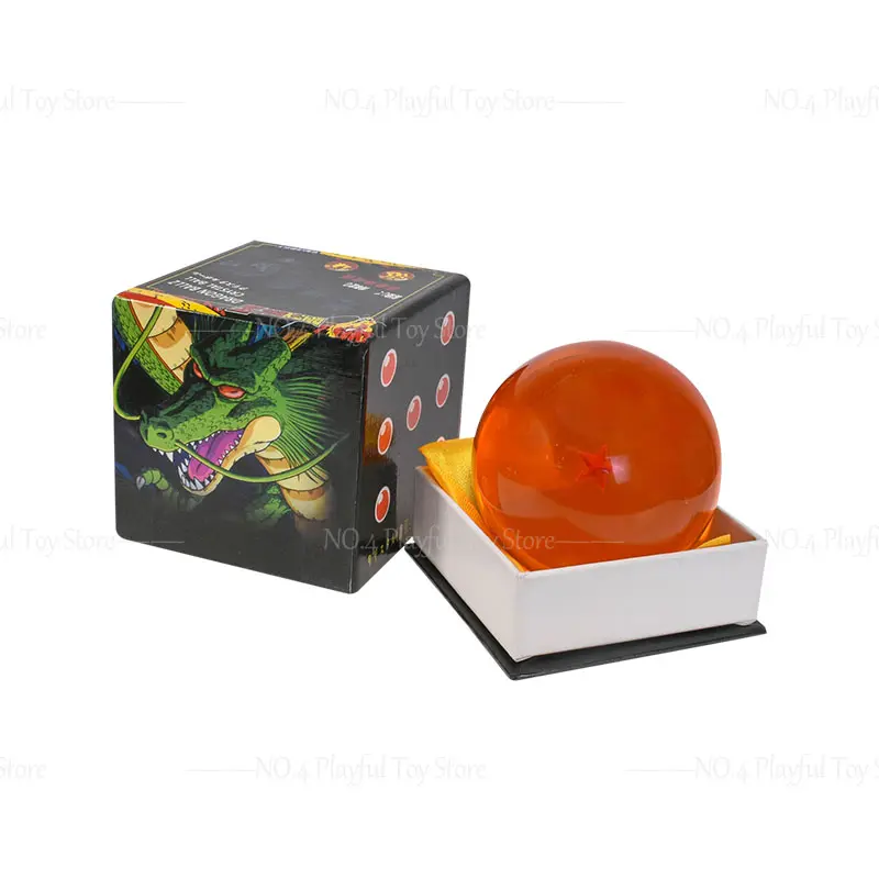 7.6cm Anime Figure Dragon Ball 1 2 3 4 5 6 7 Star Orange Resin Crystal Globe Big Size Desktop Ornaments Toys Collection Gift