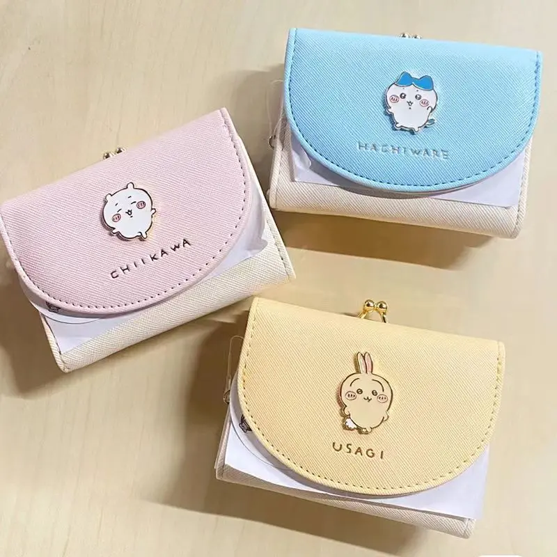 Chikawas Cute Wallet Short Card Holder USAGI Hachiware Kawaii Japanese Cartoon Compact and Convenient Girl Bag Gift