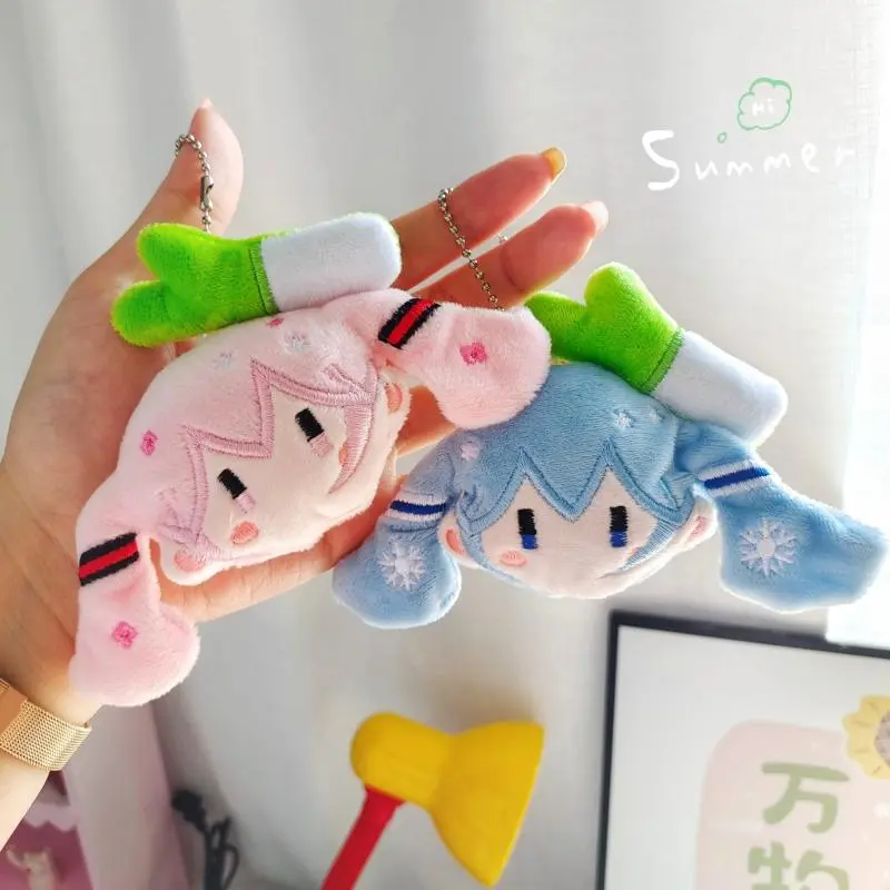 Hatsune Miku Plush Doll Toys Cartoon Anime Keychain Modelling Plushies Soft Stuffed Miku Bag Pendant Decoration Accessories Gift