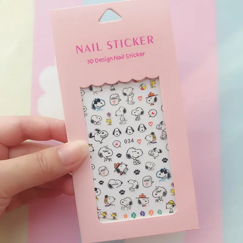 Snoopy Nail Stickers Self-adhesive Students Diy Stickers Anime Childlike Sticker Charms Manicure Decor Girl Nail Manicure Decal