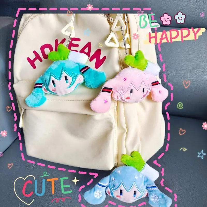 Hatsune Miku Plush Doll Toys Cartoon Anime Keychain Modelling Plushies Soft Stuffed Miku Bag Pendant Decoration Accessories Gift