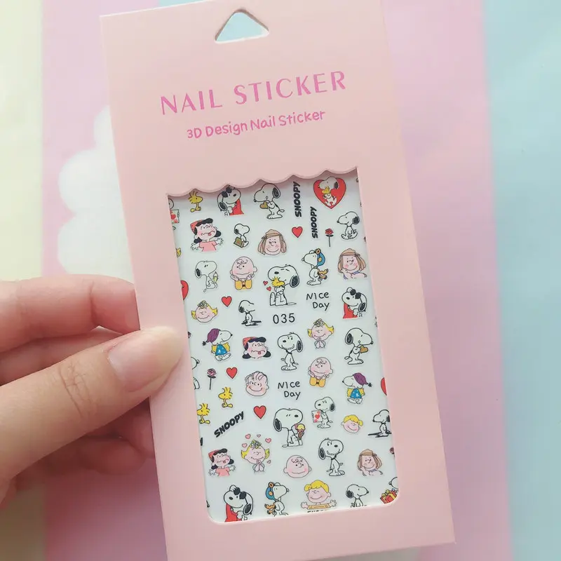 Snoopy Nail Stickers Self-adhesive Students Diy Stickers Anime Childlike Sticker Charms Manicure Decor Girl Nail Manicure Decal