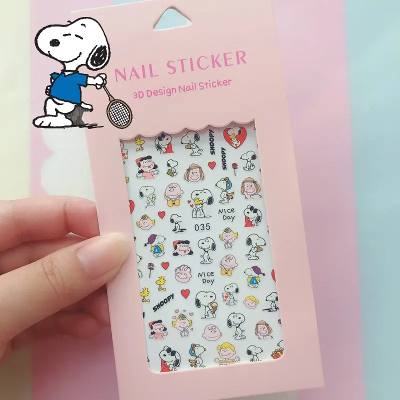 Snoopy Nail Stickers Self-adhesive Students Diy Stickers Anime Childlike Sticker Charms Manicure Decor Girl Nail Manicure Decal