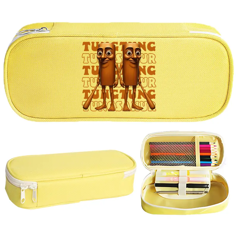 Italian Brainrot Pencil Cases Cartoon Graphic Pen Bags Tung Tungtung Sahur Children Pencil Bag School Supplies Boys Girls Gift