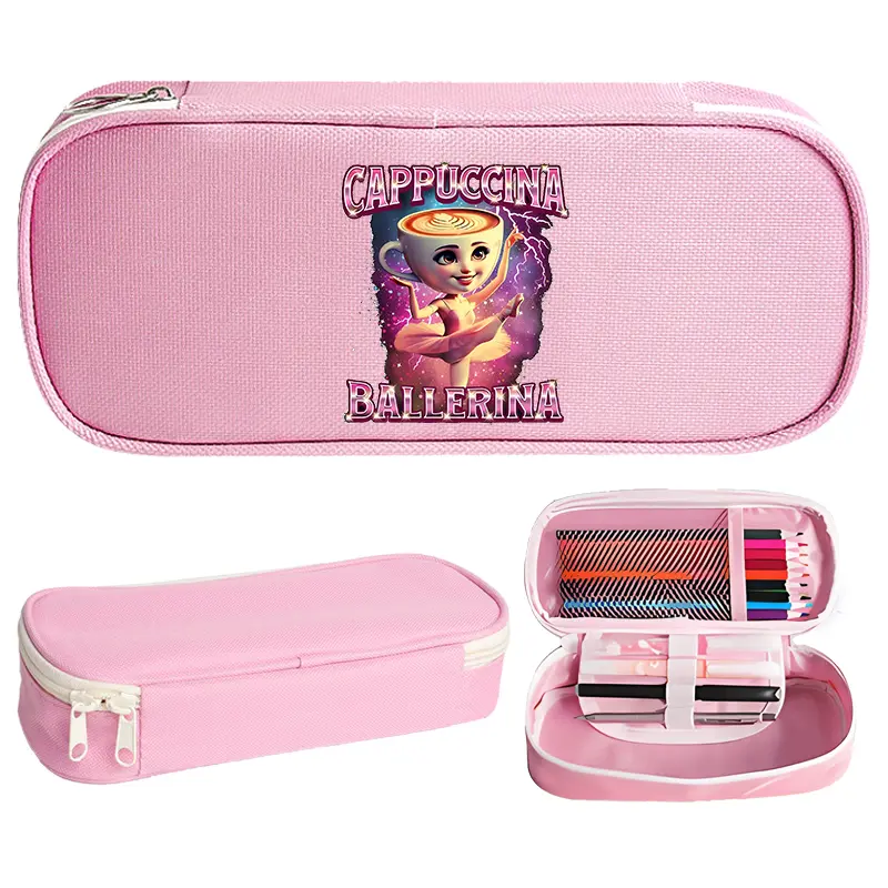 Italian Brainrot Pencil Cases Cartoon Graphic Pen Bags Tung Tungtung Sahur Children Pencil Bag School Supplies Boys Girls Gift