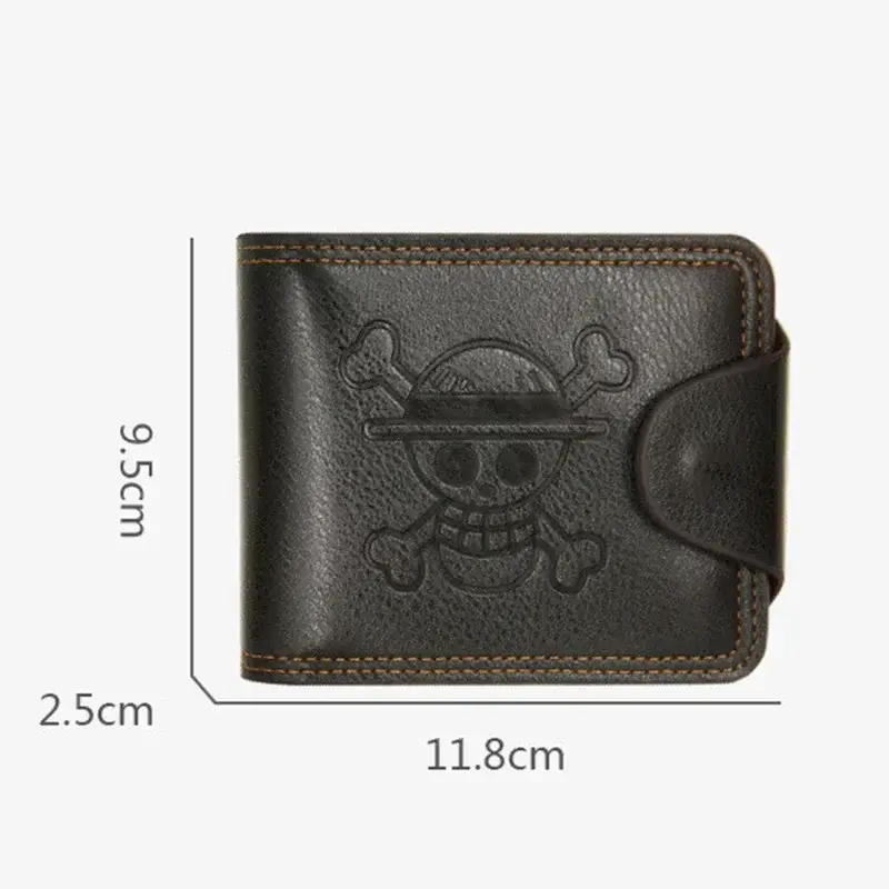Anime One Piece Wallet Luffy Straw Hat Pirates Men's Short Wallet Multi-function Multi-card Slot Wallet Card Holder Purse Gift