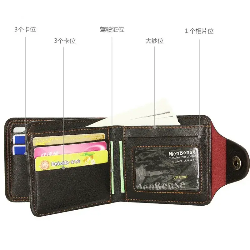 Anime One Piece Wallet Luffy Straw Hat Pirates Men's Short Wallet Multi-function Multi-card Slot Wallet Card Holder Purse Gift