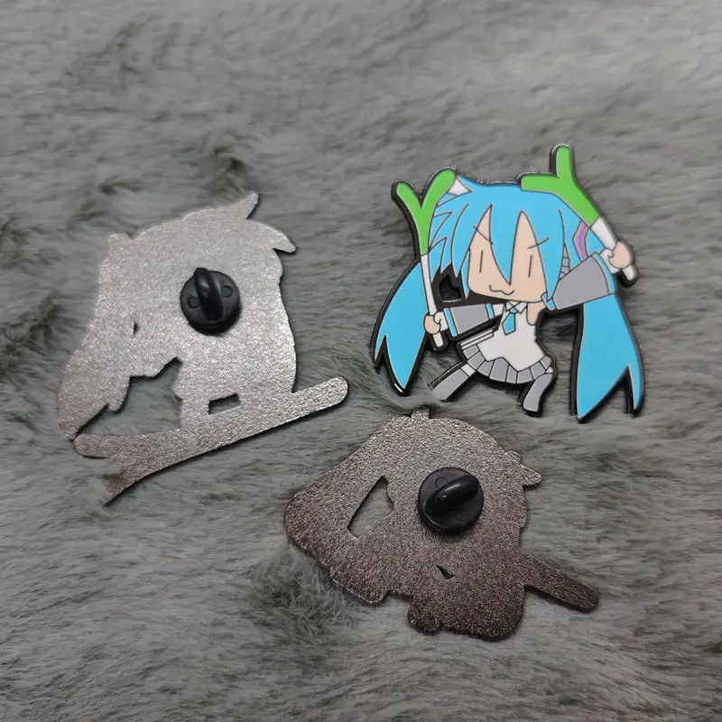 Hatsune Miku Enamel Pin Virtual Idol Singer Anime Kawaii Badges Cartoon Brooch for Clothes Lapel Pins for Backpacks Jewelry Gift