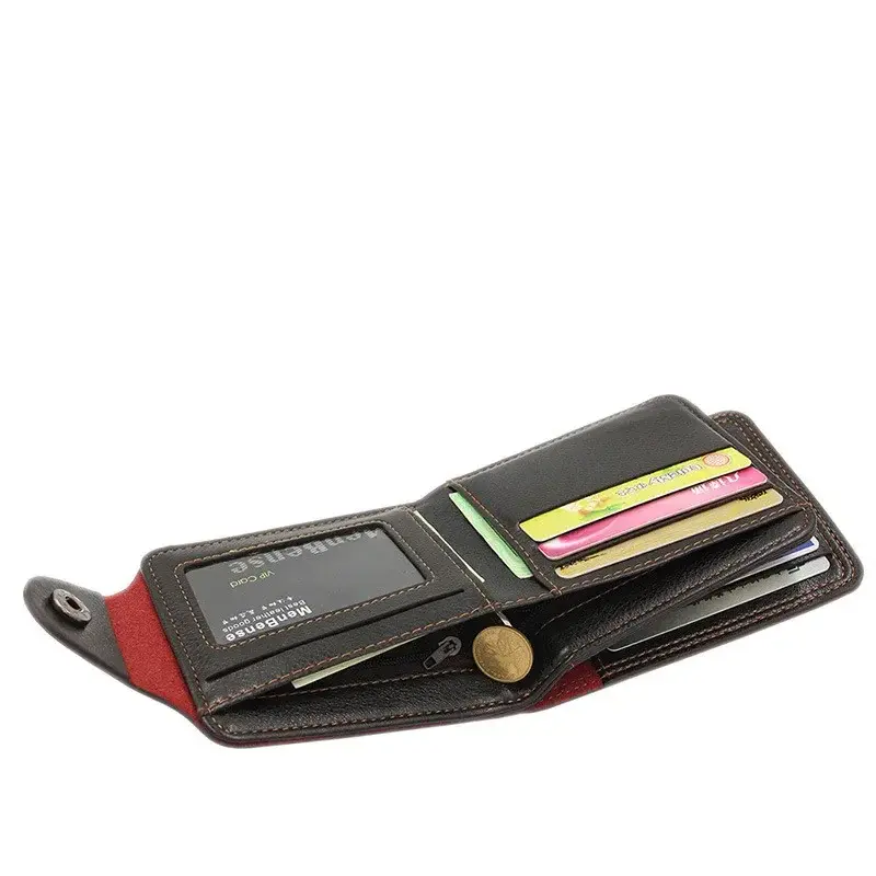 Anime One Piece Wallet Luffy Straw Hat Pirates Men's Short Wallet Multi-function Multi-card Slot Wallet Card Holder Purse Gift