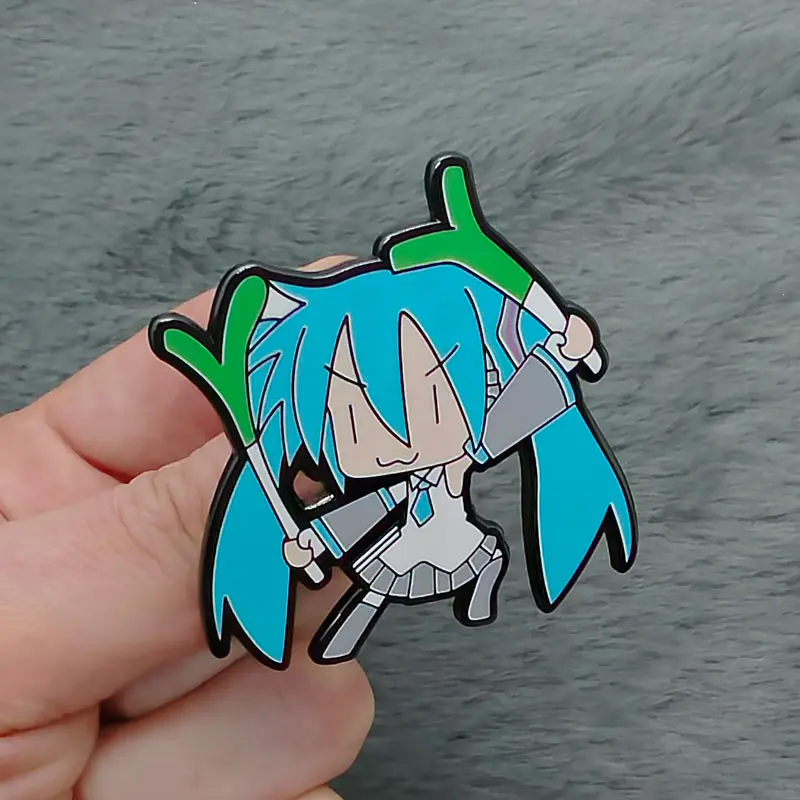 Hatsune Miku Enamel Pin Virtual Idol Singer Anime Kawaii Badges Cartoon Brooch for Clothes Lapel Pins for Backpacks Jewelry Gift