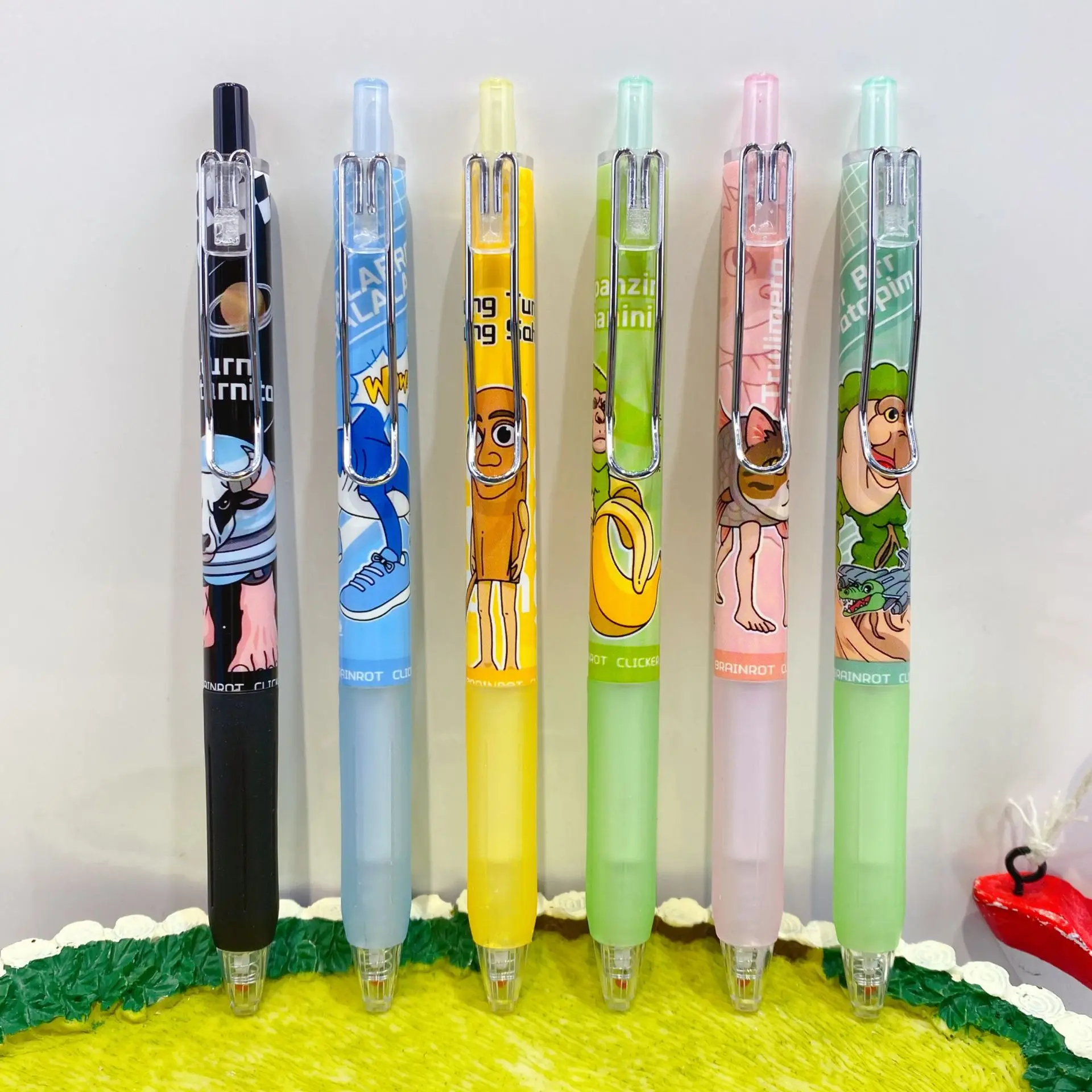 Tralalero Tralala Gel Pens Tungtung Sahur Brainrot Anime Pen Kids Back To School Stationery New Office Accessories Children Gift