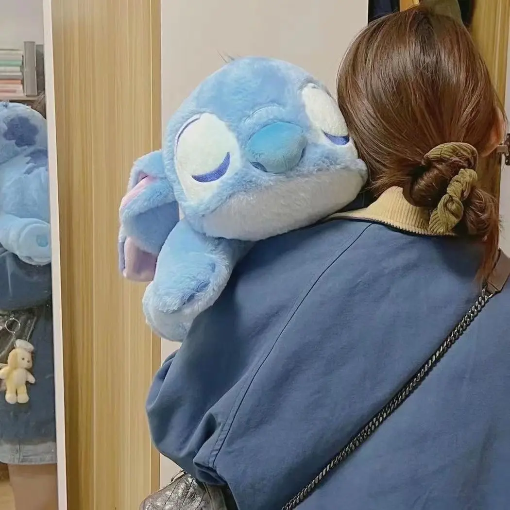 Disney Kawaii Lilo Stitch Stuffed Plush Toys Doll Sofa Cushion Pillow Cartoon Anime Figure Peluches Children Girl Birthday Gift
