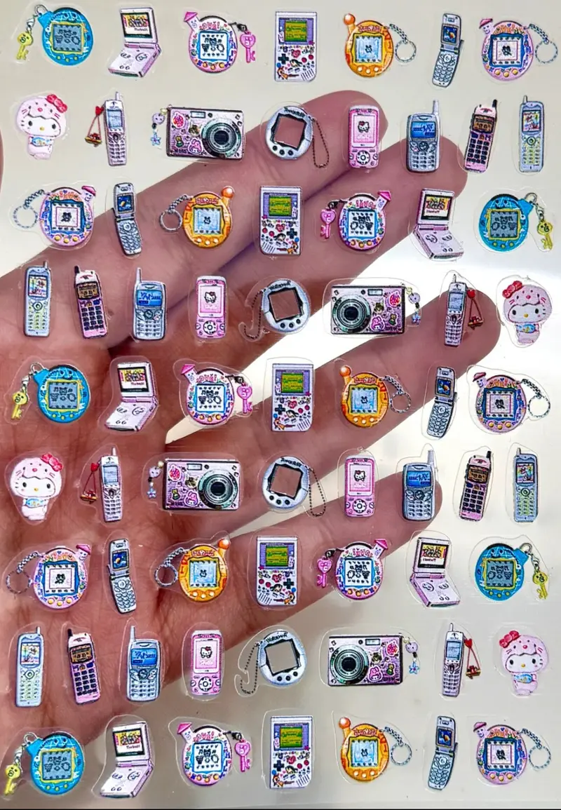 Y2k Retro Tamagotchi Style Cute Stickers Nail Art Stickers Diy Stickers Mobile Phone Case Stickers Planner Stickers Girls Toy