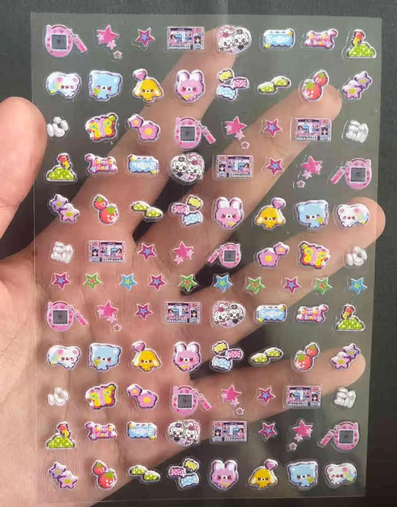 Y2k Retro Tamagotchi Style Cute Stickers Nail Art Stickers Diy Stickers Mobile Phone Case Stickers Planner Stickers Girls Toy