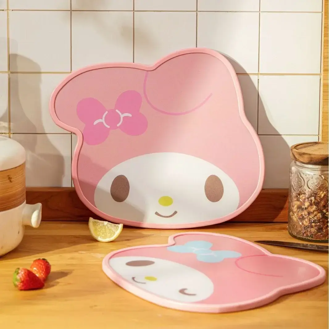 Sanrio My Melody Cartoon Shape Cutting Board Food Grade PP Cutting Board Double-sided Fruit Baby Food Supplement Cutting Board