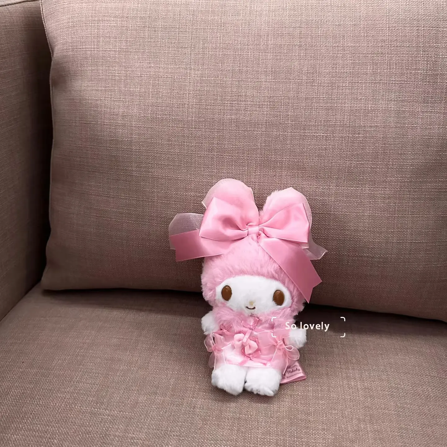 Kawaii Sanrio My Melody 50Th Anniversary Plush Pendant Toys Cartoon Figure Key Chain Bag Accessory Collectiblesdolls Girls Gift