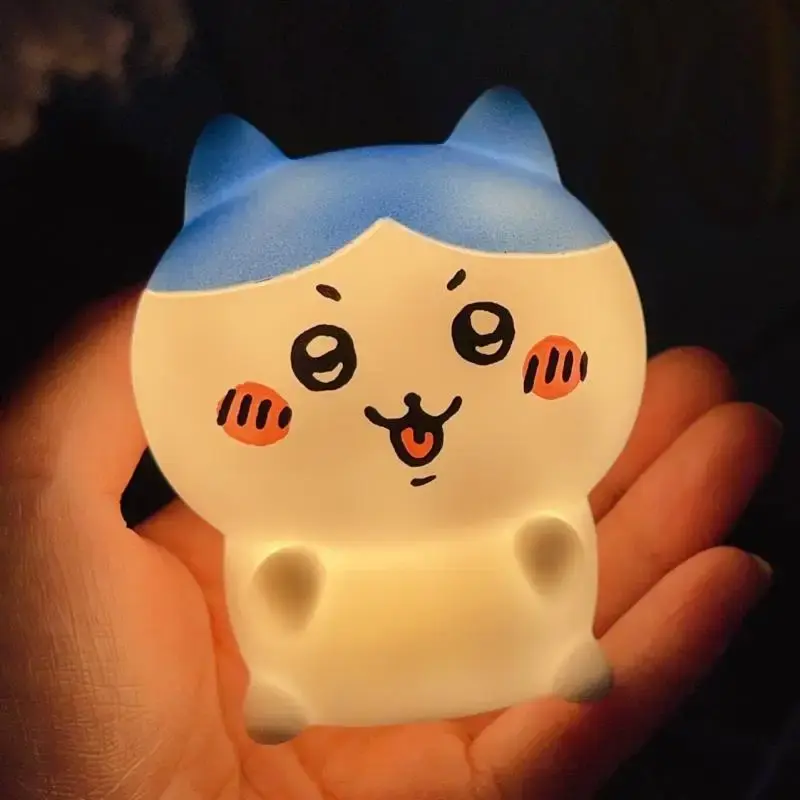 Anime Chikawa Kawaii Bedroom Desktop Decoration Hachiware Usagi Cartoon Vinyl Doll Night Light Luminous Toy Surprise Girl Gifts