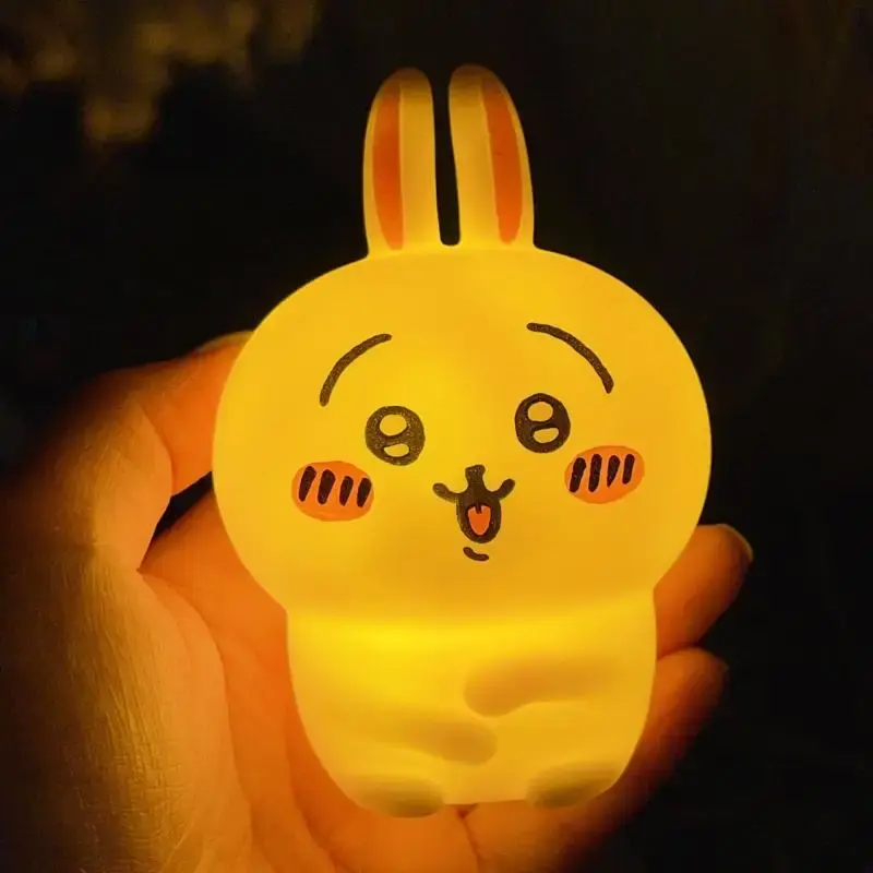 Anime Chikawa Kawaii Bedroom Desktop Decoration Hachiware Usagi Cartoon Vinyl Doll Night Light Luminous Toy Surprise Girl Gifts
