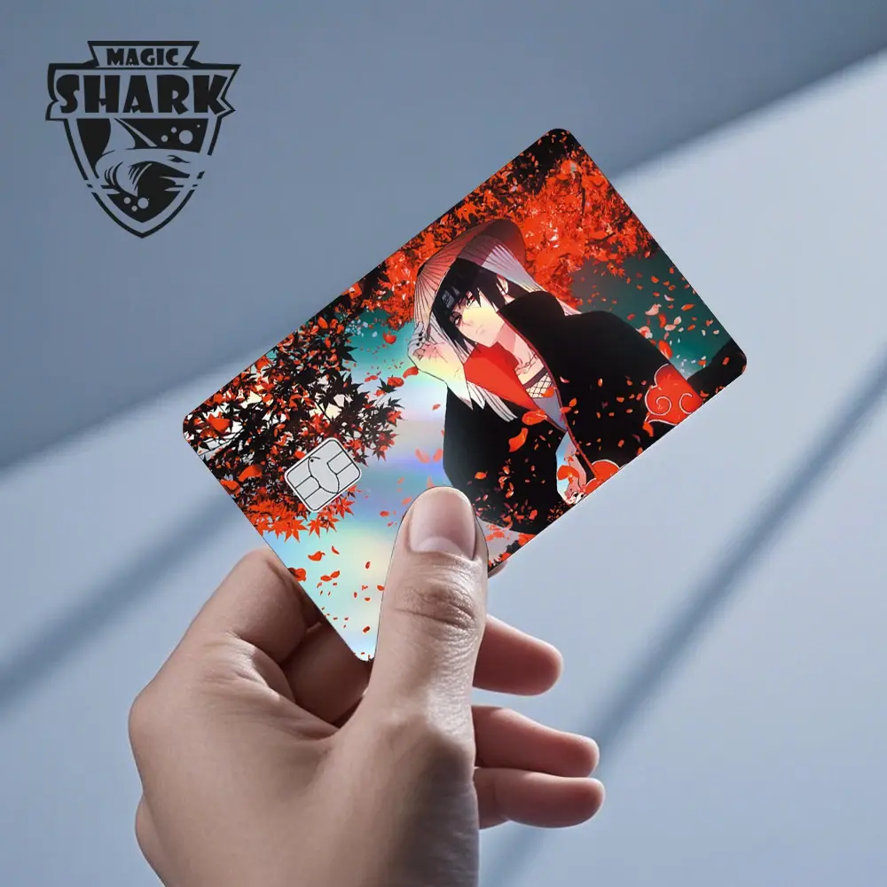 2025 New Arrival Narutos Payne Anime Holographic Laser Sticker Shinny Film Skin Cover for Debit Credit Card