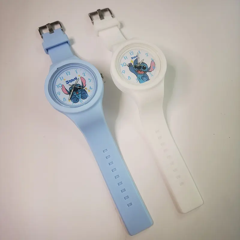 Disney Anime Stitch Watch Kawaii Lilo & Stitch Children Watches Sports Silicone Watch Cartoon Stitch Watch Kids Toy Gifts