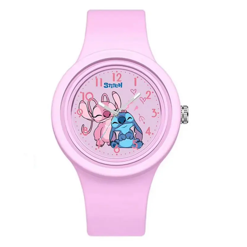 Disney Anime Stitch Watch Kawaii Lilo & Stitch Children Watches Sports Silicone Watch Cartoon Stitch Watch Kids Toy Gifts
