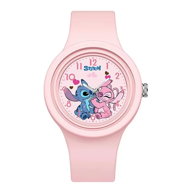 Disney Anime Stitch Watch Kawaii Lilo & Stitch Children Watches Sports Silicone Watch Cartoon Stitch Watch Kids Toy Gifts