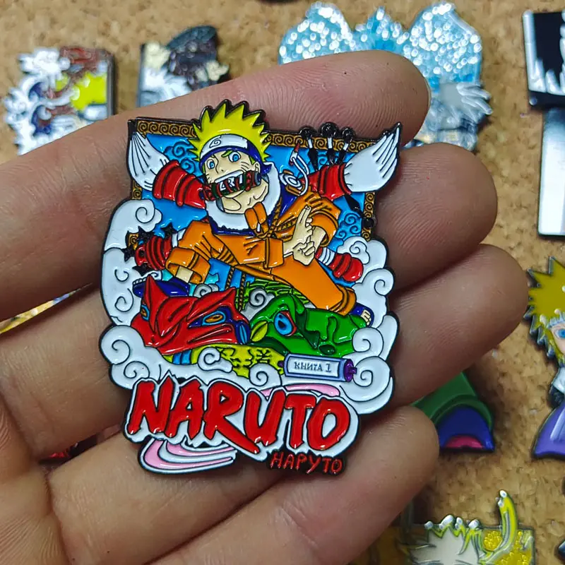Uzumaki Akatsuki Red Cloud Enamel Pin Naruto Anime Brooch Lapel Badges for Backpacks Brooches Fashion Jewelry Accessories Gifts